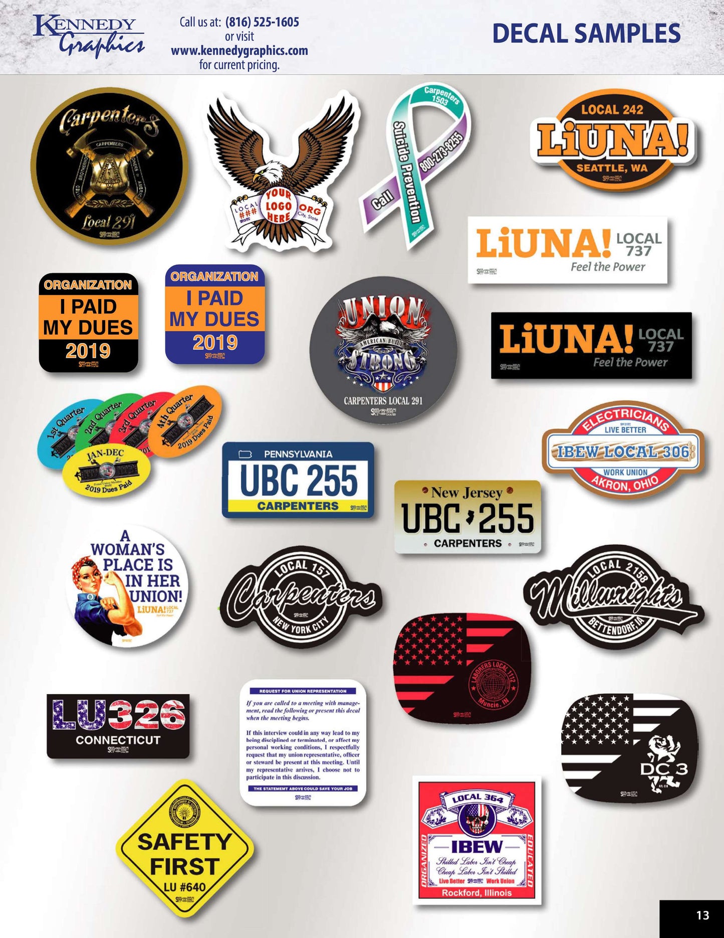 Custom Stock Shape Decals