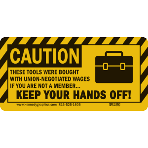 Caution Keep Your Hands Off Decal
