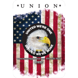 UNITED WE'RE ONE DIVIDED WE'RE DONE Decal