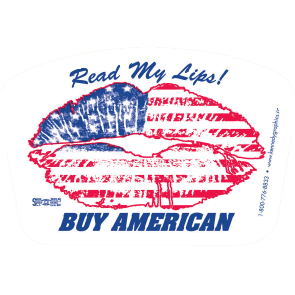 Read My Lips Buy American Decal