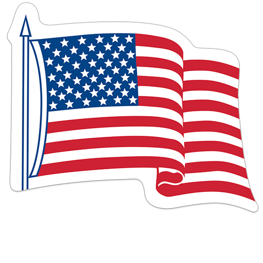 Waving American Flag - Inside Static Cling