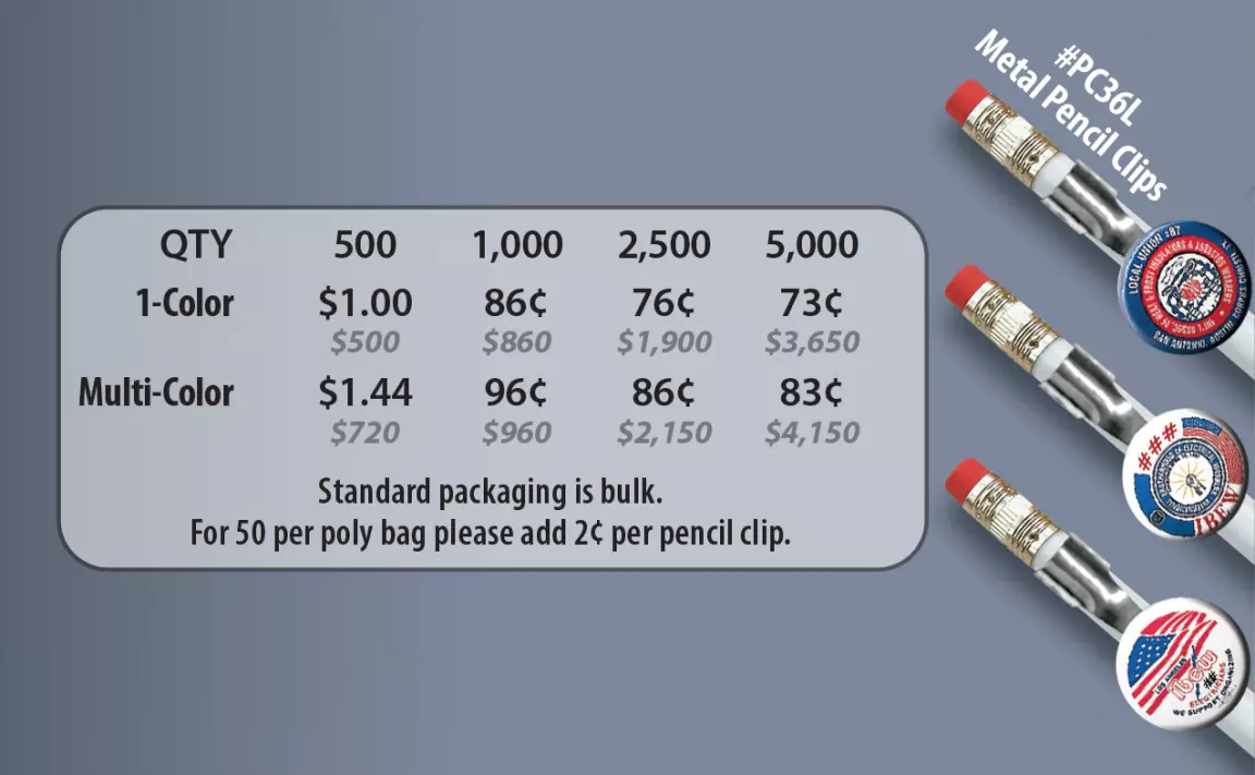 Pencil Clips - PC36L