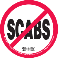 No Scabs Decal