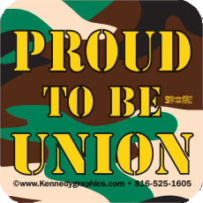 Proud to be Union Camo Decal Square