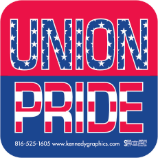 Union Pride American Flag Letters Decal