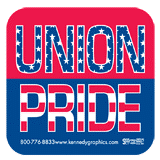 Union Pride American Flag Letters Decal