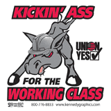 Kickin' Ass for the Working Class Decal